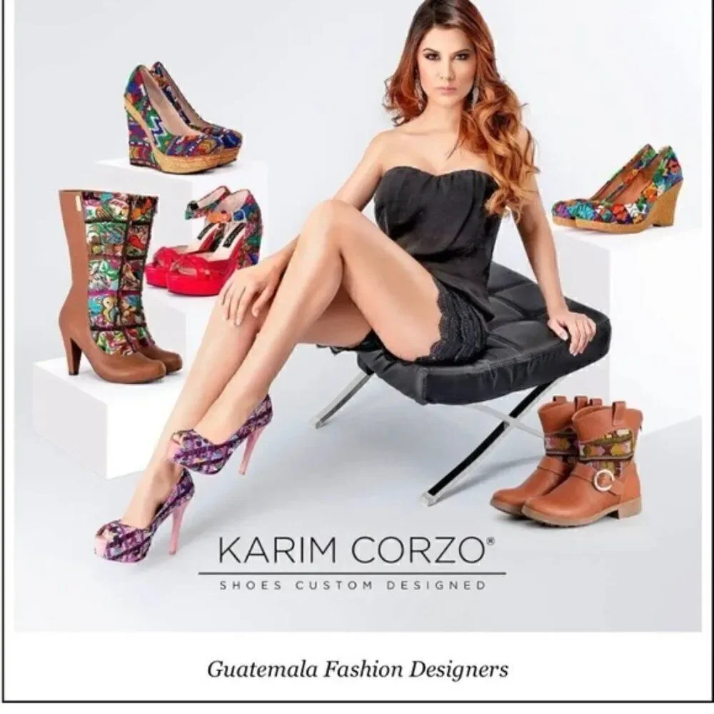 Karim Corzo Embroidered Tall Leather Boots Sz 36